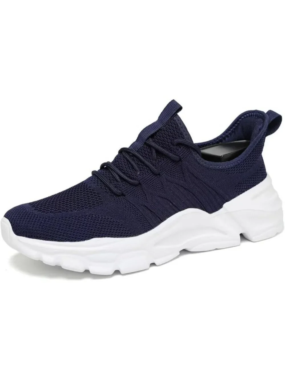 Men's Blue Rubber Non Slip Breathable Lightweight Fashion Athletic Sneakers